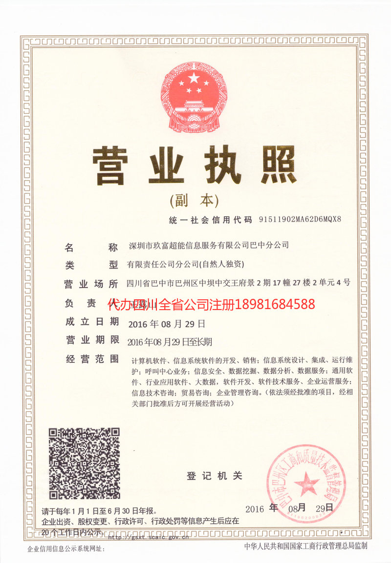 泰安泰安玖富超能信息服务有限公司